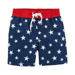 Oshkosh Stars Swim Trunks 24 Months Red White And Blue Boys NWT